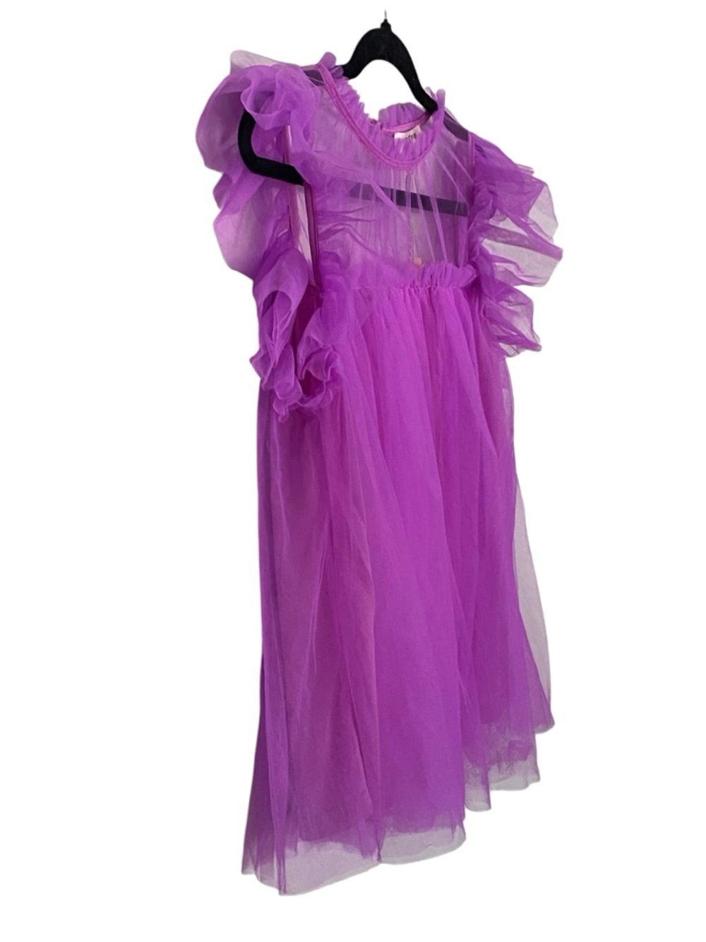 Umgee Boutique Style Purple Tulle Short Sleeve Blouse Womens Size Medium NWT - Picture 2 of 9